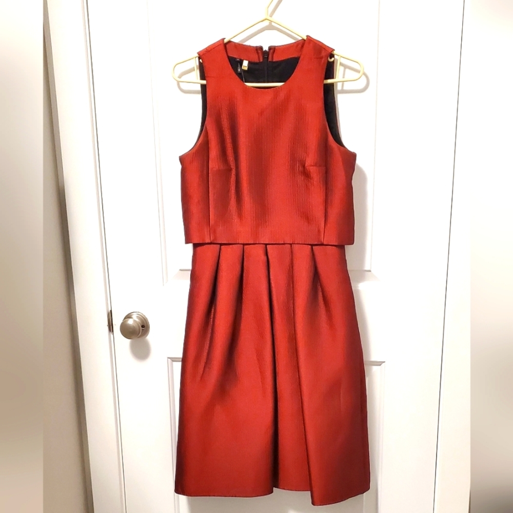 2/$69 BNWT deep red 🖤❤️ dress with black zipper detail  SZ 6